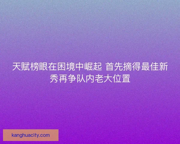 天赋榜眼在困境中崛起 首先摘得最佳新秀再争队内老大位置